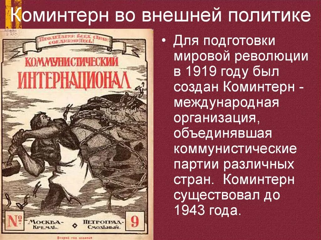 Цель мировой революции. Коммунистический интернационал в 20е годы. 1919 Образование Коминтерна. III Коммунистический интернационал (Коминтерн). Коминтерн презентация.