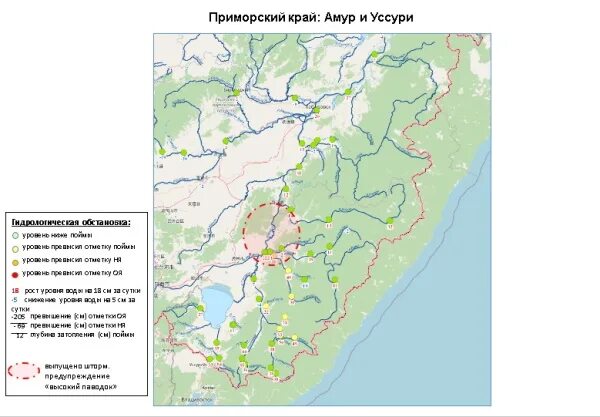 Карта рек Приморского края.