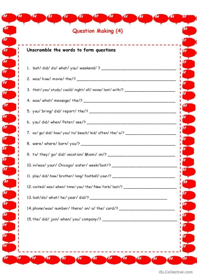 Question forms exercises. Unscramble the Words. Making questions Worksheets. To be question form. Making questions with do does did