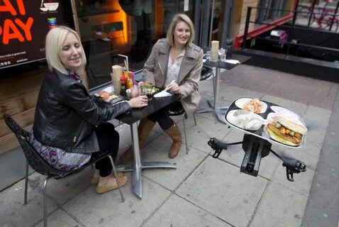 A flying sushi service tray known as the "itray", created using m...