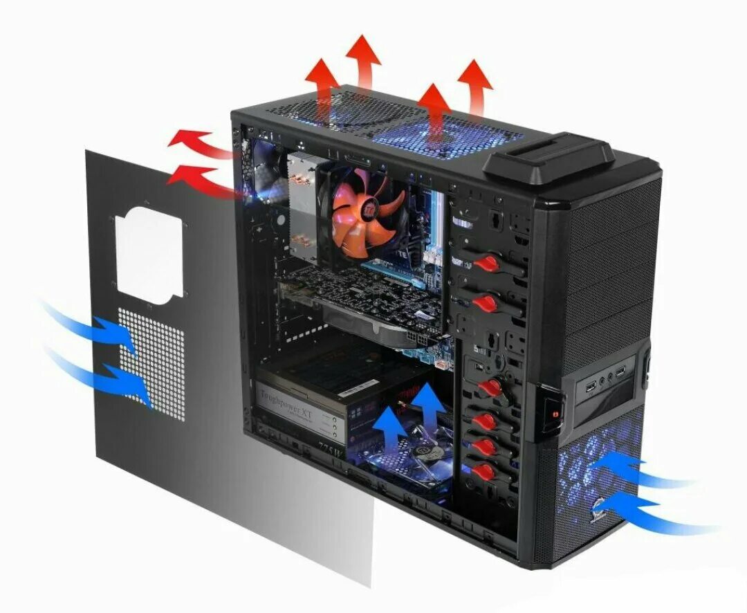 Усилить охлаждение. Корпус Thermaltake v3. Охлаждение корпуса AEROCOOL Flo. Кулер охлаждения корпуса системного блока. Залман кулер охлаждение корпуса.