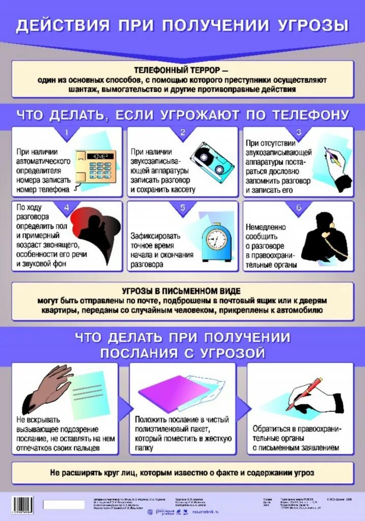 Действия при поступлении угрозы террористического акта. Действия при звонке с угрозой террористического акта. Действия при угрозе по телефону. Действия при получении угрозы по телефону. Памятка по угрозе теракта.