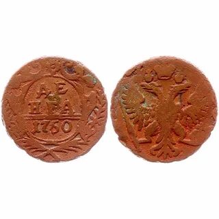 Монета денга 1749
