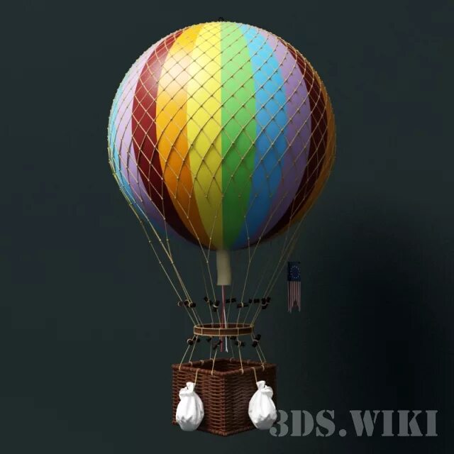 3d модель air balloon basket. Кабина воздушного шара. Воздушный шар в небе. Синий воздушный шарик. Воздушный шар с корзиной.