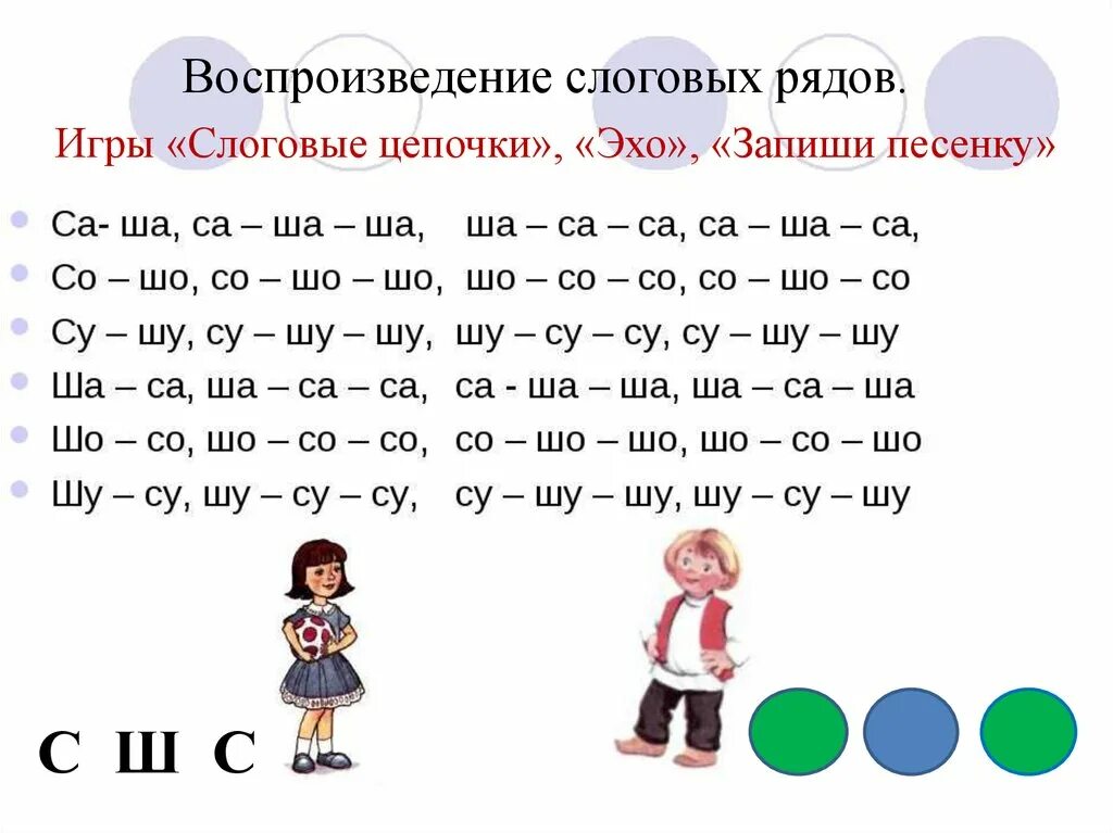 Слоговые Цепочки. Слоговые ряды с ш. Слоговые таблицы со звуком ш. Слоговые ряды со звуком с.