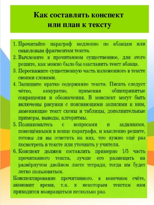 План написания конспекта. Как составить план конспект. Как сделать конспект пример. Как составить план-конспект текста. Конспект текста пример