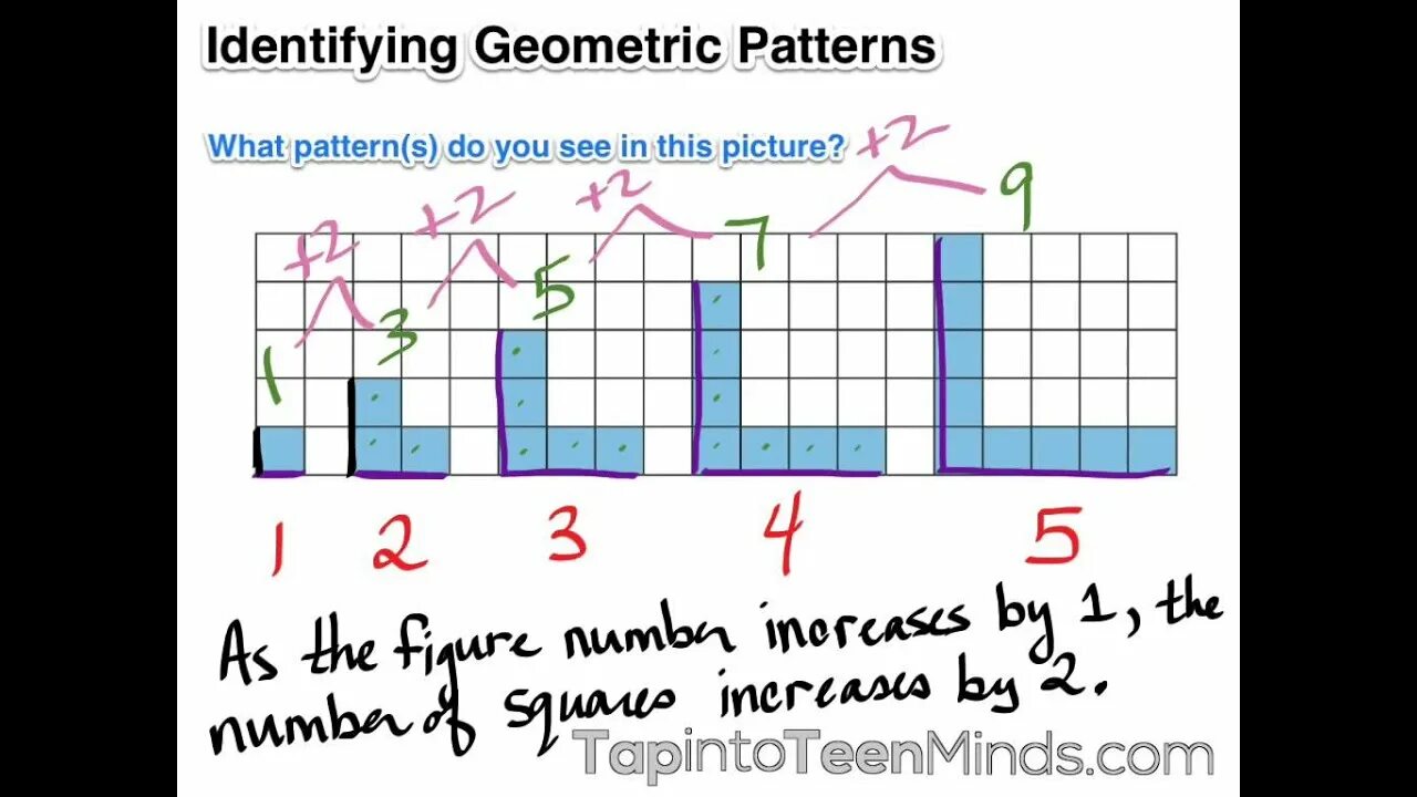 Using pattern 1. Numbers pattern. introduction to school algebra.