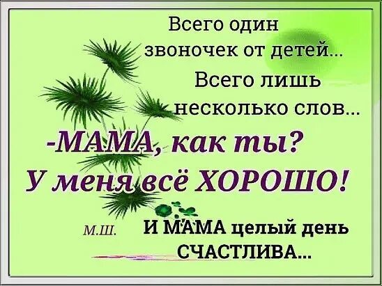 Лишь несколько раз в. Один звонок от детей и мама счастлива. всего один звонок от детей всего лишь несколько слов. один звонок ну как ты мама и мама счастлива. всего один звонок ну как ты мама и мама счастлива весь день.