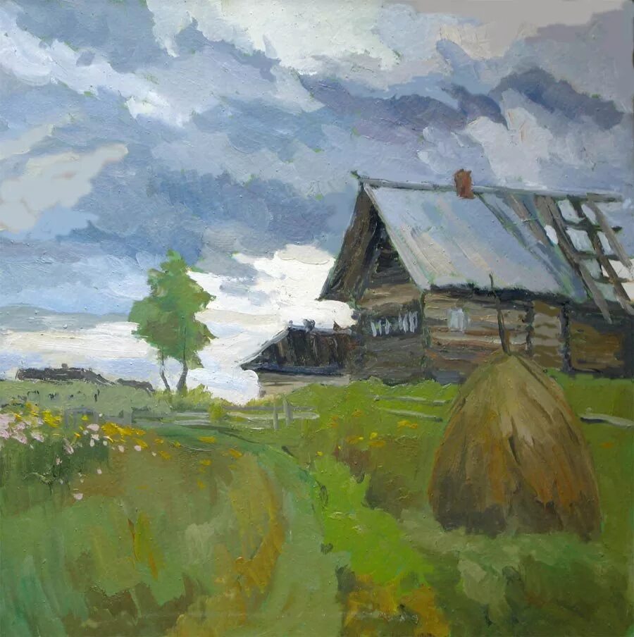Сельский пейзаж живопись. Деревня живопись. Деревенский дворик маслом. Епишин художник деревенский пейзаж. Деревня живопись.