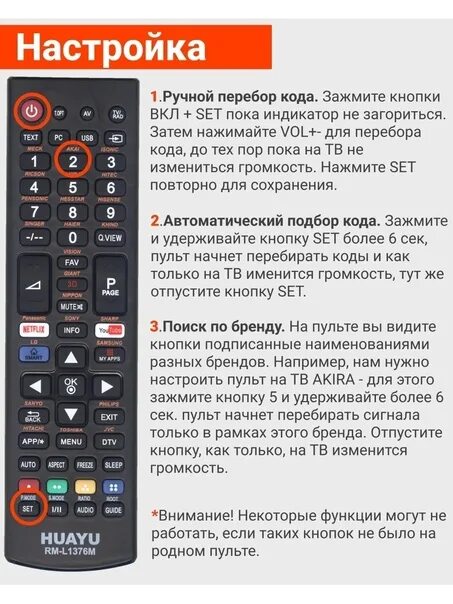 Пульт универсальный Huayu RM-36E++ для TV - купить по выгодной цене на Яндекс.Ма