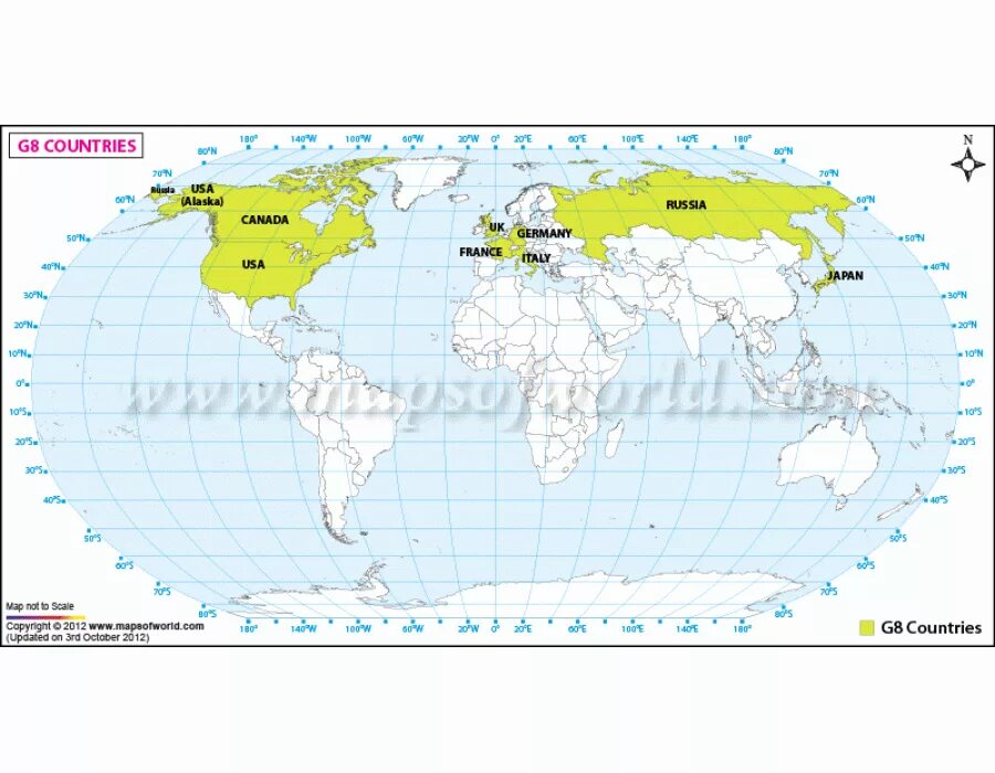 Стран 8 главных. Страны большой семерки на карте. Страны большой восьмерки на карте. Отметить на контурной карте страны большой семерки.