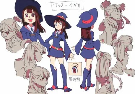 A Look Back At Little Witch Academia Official Art From 2013 Anime Karakterl...