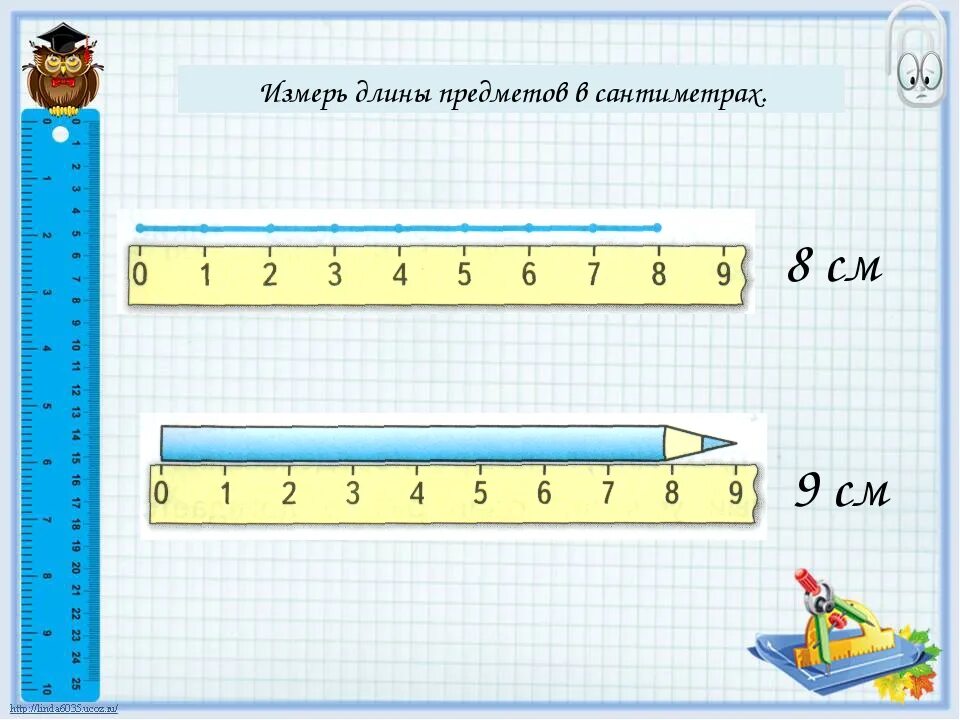 Сколько сантиметров прямая. Математика 1 класс сантиметр. Измерение длины для дошкольников. Измерение длины отрезка. Измерение длины 1 класс.