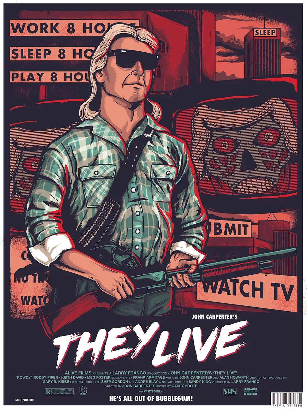 Do they work here. They live 1988 poster. постер они живут!. джон карпентер они живут.