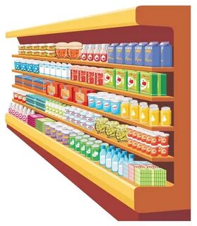 Полки магазина для детей
