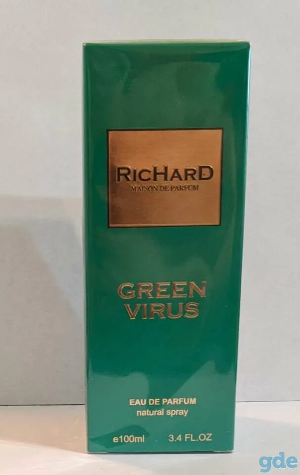 Richard Green virus 100 ml. Christian Richard Green virus, 100 мл. Green virus Richard духи. Richard green