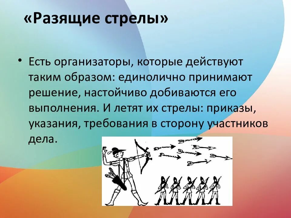 Разящие стрелы. Стиль руководства разящие стрелы. Разящие стрелы возвращающийся Бумеранг снующий челнок. Разящие стрелы Тип лидерства.