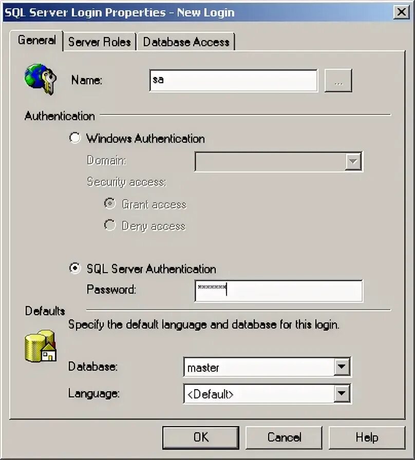 Имя входа sql server. Panda login sql.