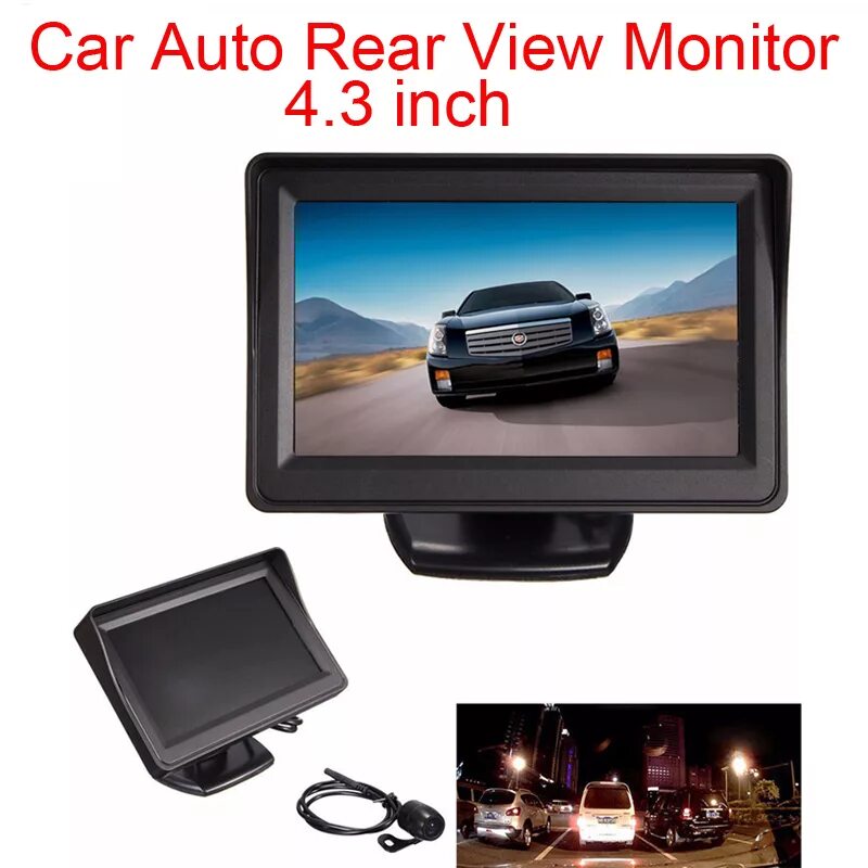 TFT LCD Monitor автомобильный. TFT LCD Monitor автомобильный на зеркало. 4,3 Дюймовый автомобильный монитор. Car Rearview LCD Monitor.