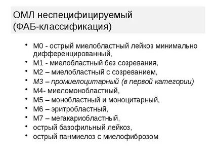 Миелобластный лейкоз клинические рекомендации