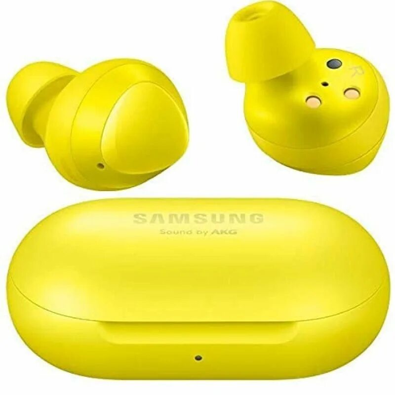 Днс беспроводной наушники для телефона. Наушники Galaxy Buds 2019. Наушники Galaxy Buds + Yellow. Galaxy Buds желтые. Беспроводные наушники самсунг ДНС.