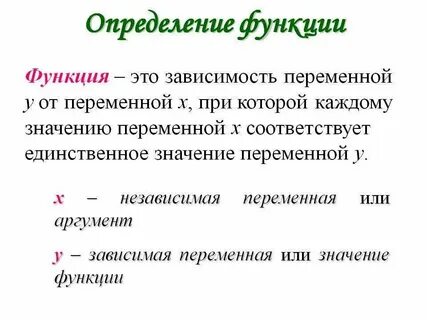 Функция понятие и определение