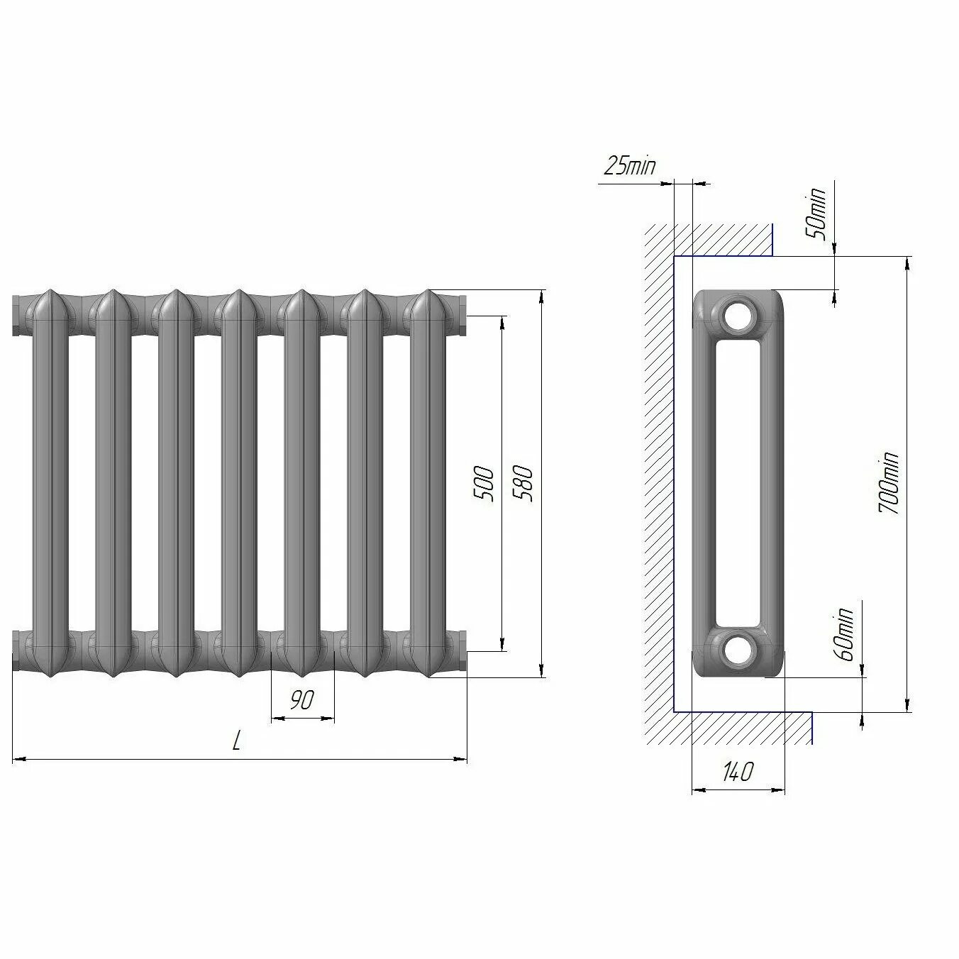 Размеры алюминиевых радиаторов отопления 10 секций. Радиатор benarmo биметал вм 500/78 s19 500 4секций. Радиатор rifar equation 10секций. Чертеж биметаллического радиатора dwg. Рифар размер батареи 500 4 секции.