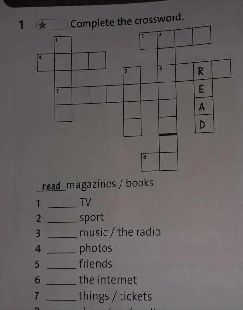 4 complete the crossword