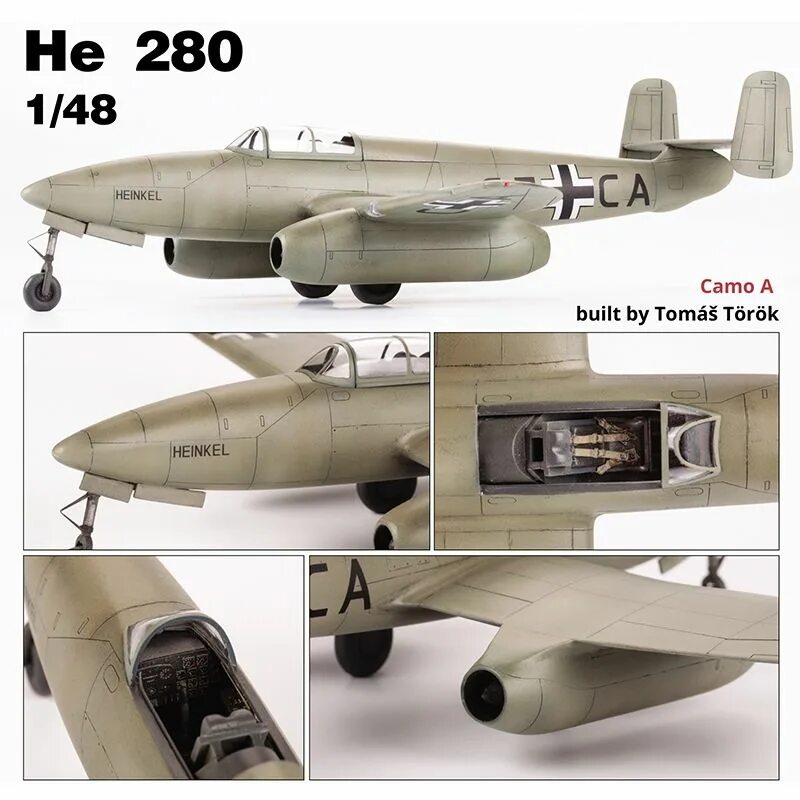 He-280 экспериментальный реактивный Heinkel. He-280. Хейнкель he 280. Heinkel 280 1/48.
