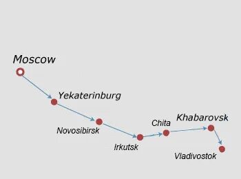 Поезд москва владивосток карта