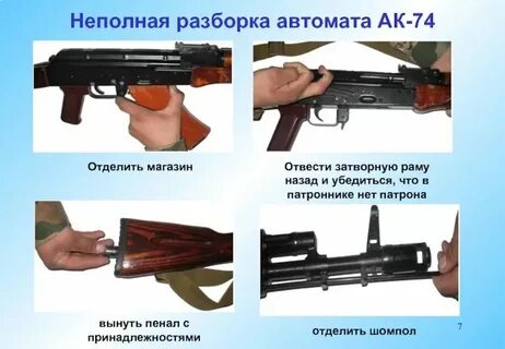 Правильный порядок разборки автомата