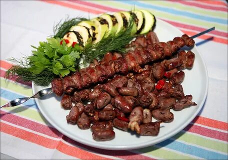 Рецепт шашлыка из куриных сердечек на мангале