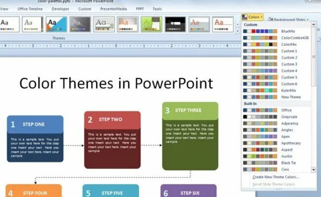 Как изменить цвет повер поинт. Цветовые темы для powerpoint. цвета для powerpoint. темы для powerpoint 2010. цветовая схема в powerpoint.
