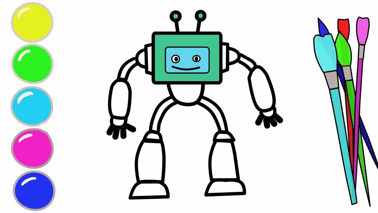 Рисующий робот видео. Учимся рисовать робота. как нарисовать робота. как нарисовать робота легко. нарисовать робота человека легко.