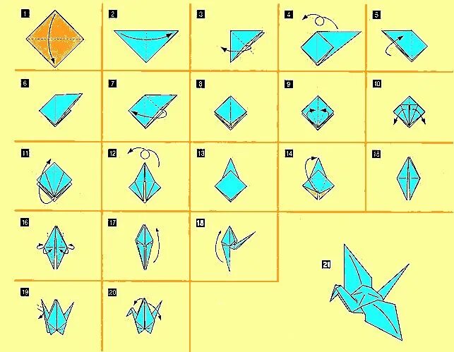 Как сложить бумажного журавлика. Оригами птичка. Птица из оригами. Оригами птица схема для детей. Оригами Журавлик из салфетки.