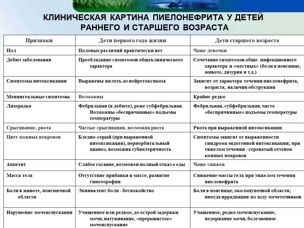 Пиелонефрит у детей какие. Клинические симптомы пиелонефрита у детей. Клинические симптомы пиелонефрита у детей раннего возраста. Острого пиелонефрита у детей раннего возраста симптомы. Клиника пиелонефрита у детей раннего возраста.