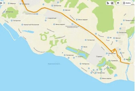 Сириус краснодарский край на карте