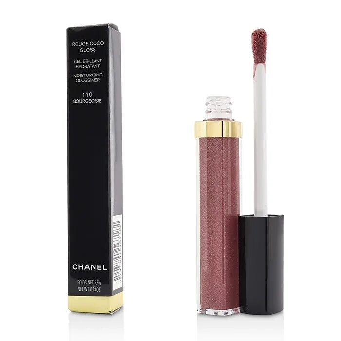 Chanel rouge Coco Gloss 119 bourgeoisie. Chanel блеск для губ 119. Chanel rouge Coco Gloss. Руж Коко Глосс 119.