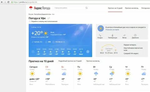 Погода уфа чесноковка сегодня