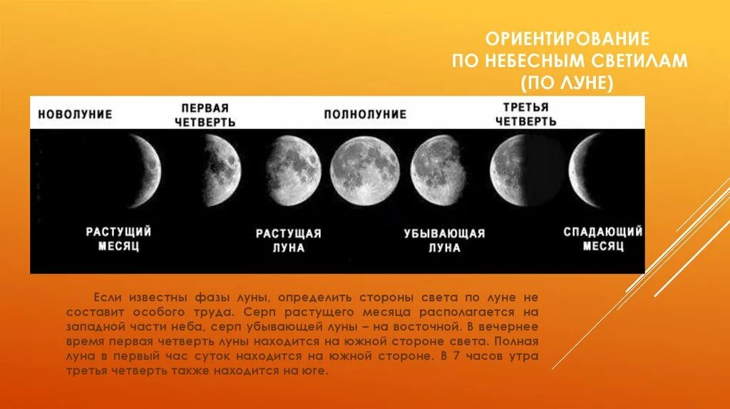 Луна в определенное время. Способы ориентирования по Луне. Ориентирование по Луне кратко. Ориентирование на местности по Луне. Ориентирование на местности по Луне кратко.