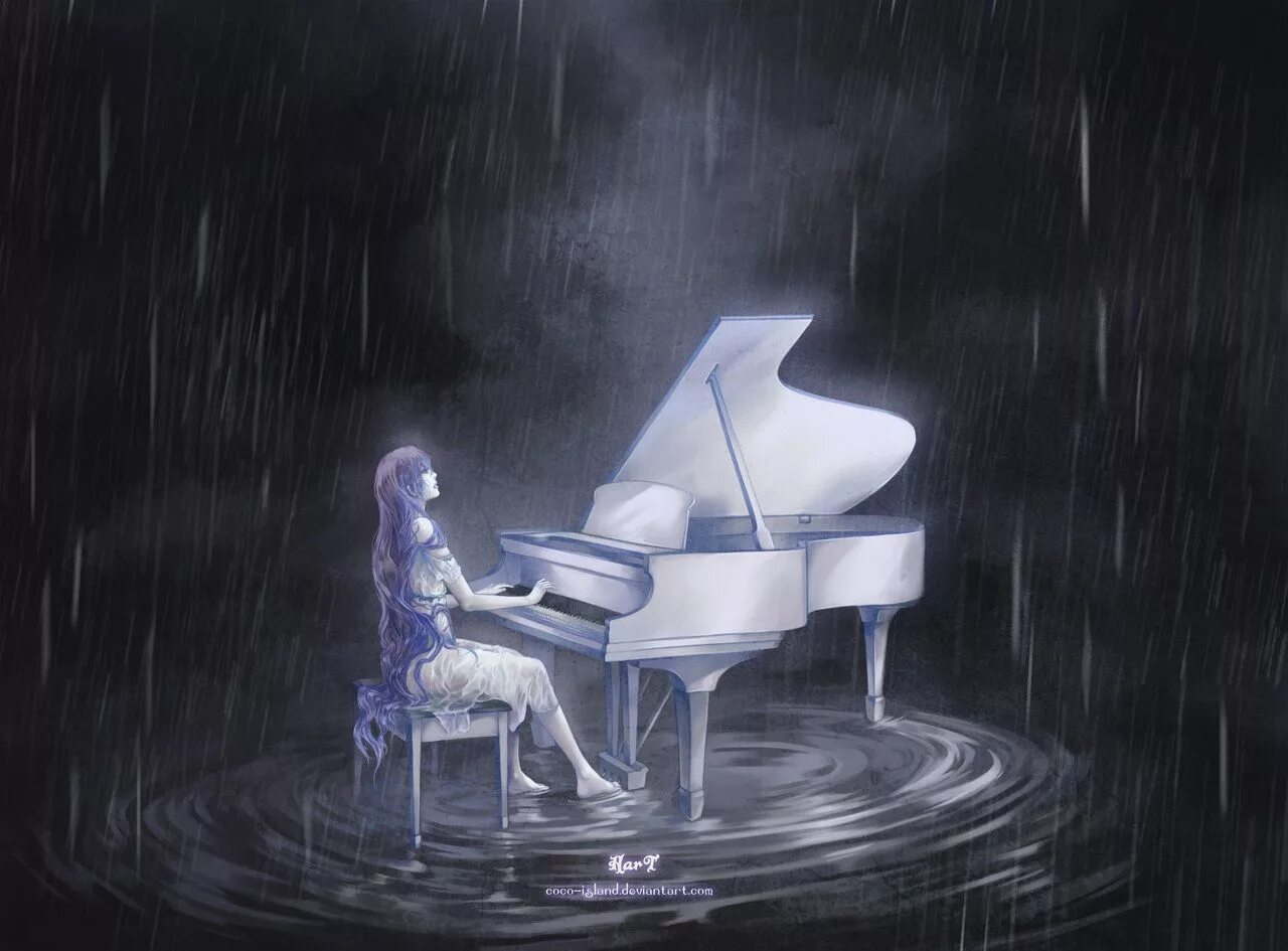 Песня грустный день слушать. Пианино арт. Девушка и пианино арт. Пианино арты. Девушка за пианино арт.