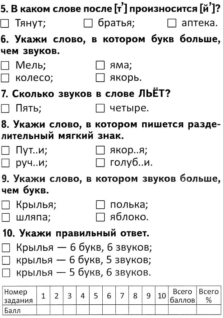 Разделительный мягкий знак задания. Тест по русскому языку 2 класс. Русский язык. Тесты. 1 Класс. Русский язык. Тесты. 2 Класс.