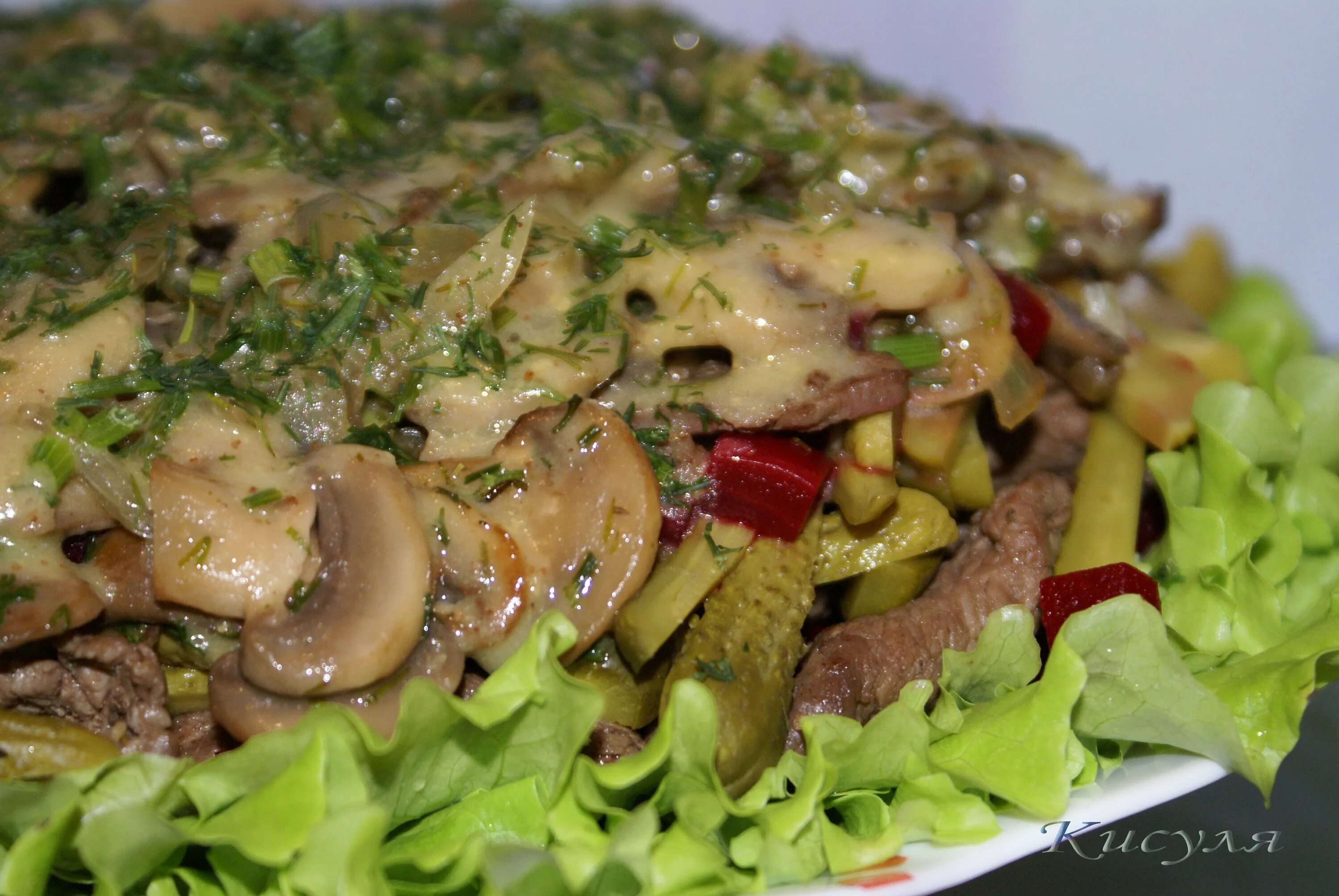 Рецепты салата с мясом с фото. Салат мясной с грибами. Салат с говядиной и грибами. Салат с мясом и грибами. Салат с жареными грибами.