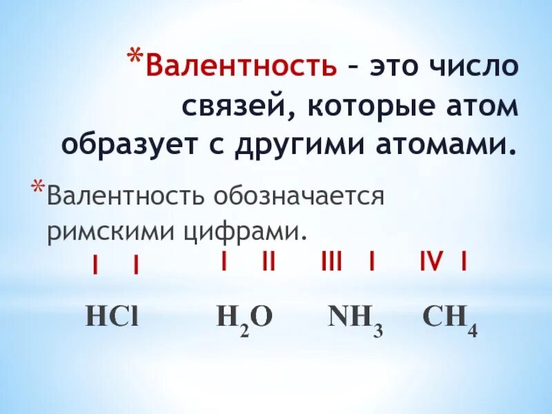 Валентность. Валентность II. Валентность н. Валентность o. N валентность 3