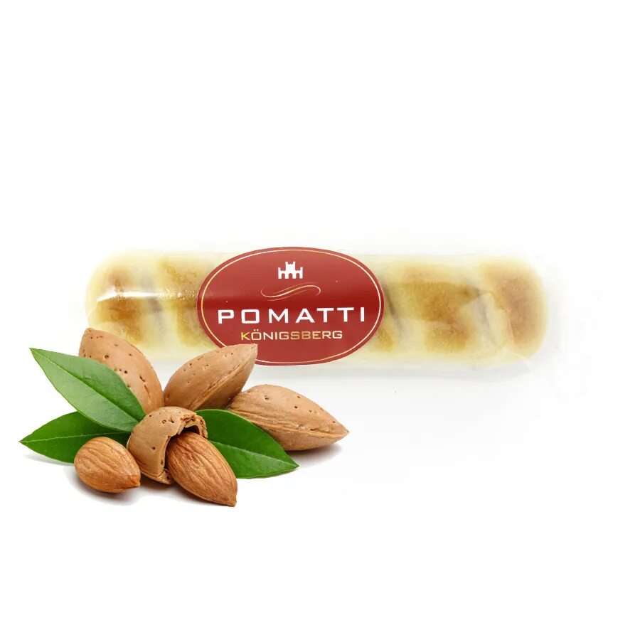 Марципан Поматти. Марципан Калининград Pomatti. Марципановый батончик Pomatti. Батончик Pomatti марципановый 26 % миндаля, 50 г.