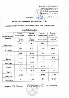Расписание теплоходов 2023