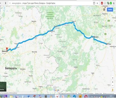 Расстояние мценск