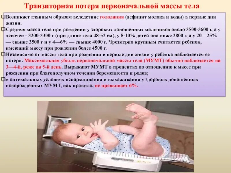 Дефицит веса у ребенка