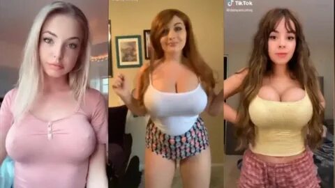 Busty Tiktok Girls With Big Jiggly Boobs Bouncing no bra Girls Compilation SUBSC