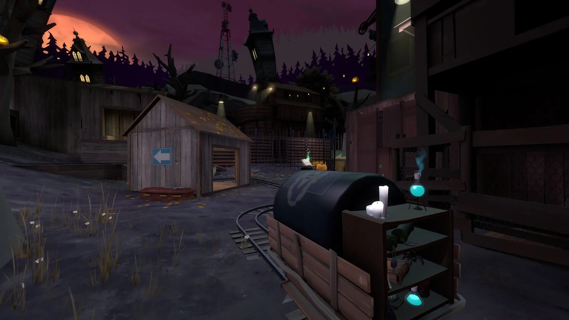 Halloween maps. Tf2 night map. tf2 halloween maps. gorge tf2. карта doublecross tf2.